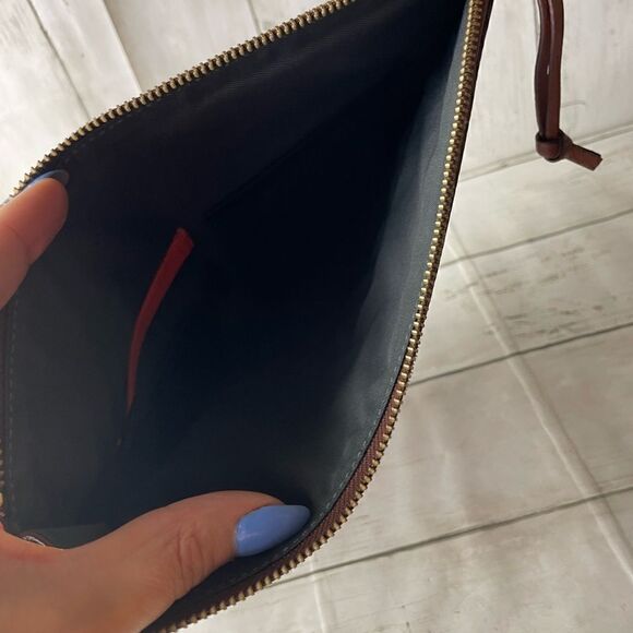 Fossil Clutch Bag Multicolor Leather 11 by 7.5 inches - Picture 9 of 12